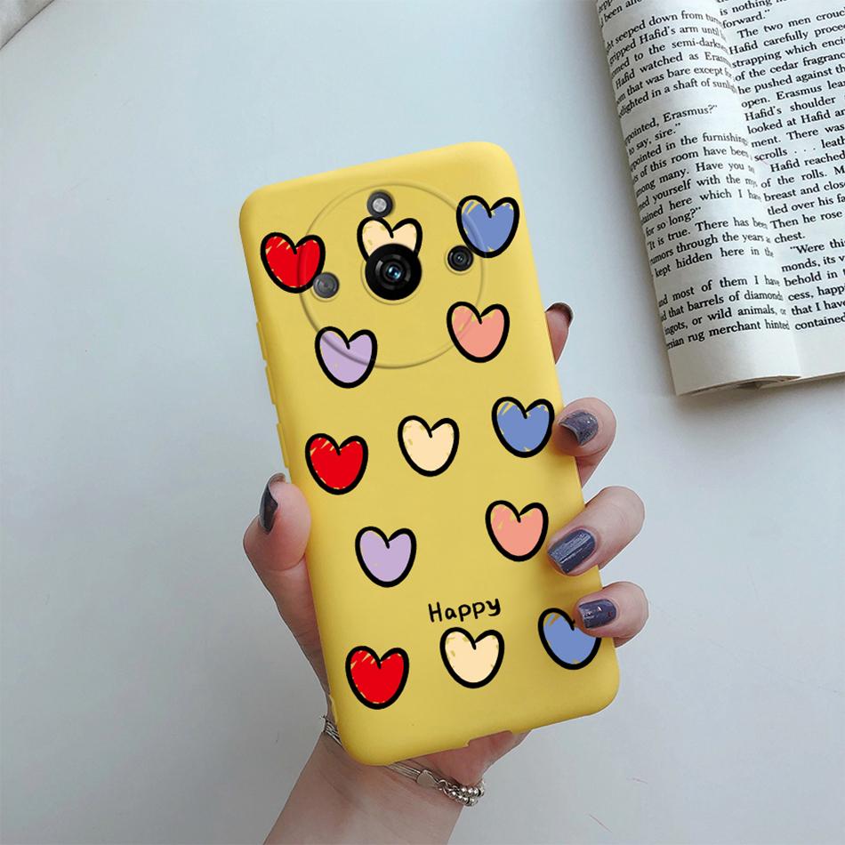 For Cover Realme 11 Pro Plus Case RMX3740 Cute Cartoon Cat Flower Soft Silicone Phone Covers For Realme11 11Pro+ 5G 2023 Bumper