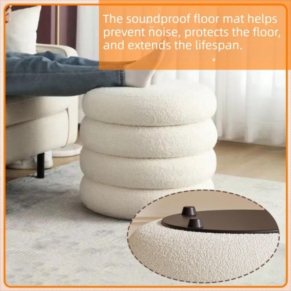 Кремовый стиль Бытовой маленький табурет Домашняя мебель Круглый табурет Минималистичный низкий табурет Дом