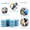 1 Set Washer Solid Fluid Tablets Enrichment High Care Blue Car Auto Windshield
