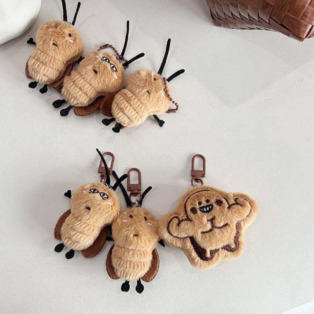 Stuffed Animal Cockroach Plush Keychain Backpack Pendant Plush Insect Toy Handbag