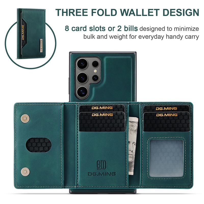 Luxury Magnetic Leather Phone Cover With Card Holder 2 in 1 Detachable Wallet Case for Samsung S26 S24 S22Ultra S23 Plus S25 S21