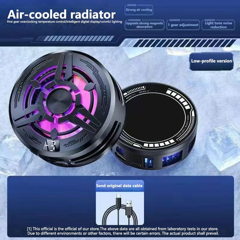 Magnetic Back Clip Icing Radiator Universal Gaming Mobile Cooling Fan Mobile Phone Radiato For Gaming Live Streaming Tablet iPad