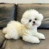 Lightweight Breathable Floral Pet Dress With Flutter Sleeves Small Dogs Cats Sun Protection Outfit
