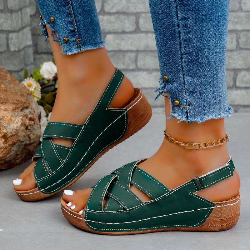 Sandals Women's Summer Platform Slippers Women Comfy Lightweight Wedges Sandals Woman Thick Bottom Non Slip Beach Shoes