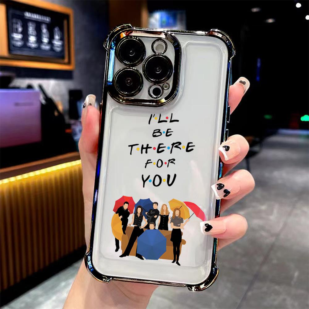Friends Hot TV Show Plating Phone Case For Samsung A37 A57 A07 A36 A16 A06 A35 A55 A25 A26 A15 A54 A34 A24 A14 A05 A04 4G 5G