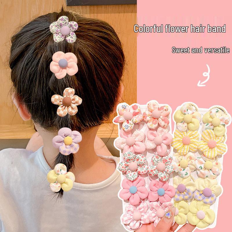 High-Value Hair-Friendly Floral Hair Ties for Girls - Cute and Child-Friendly Hair Accessories