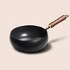 Traditional Wok Hammered Iron Pan with Non-Stick Coating Wooden Handle Frying Pan Japanese Cookware for Gas And Induction Stoves
