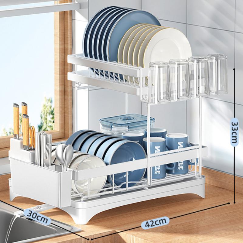 Compact Dish Rack Multifunctional Dish Drying Rack Rustproof Kitchen Dish Drying Rack
