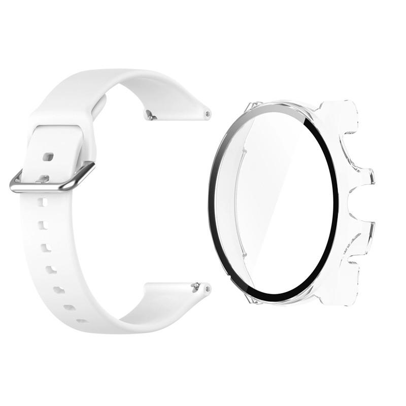 24mm Silicone Sport Watchband and PC Case Cover for TicWatch Pro 5 Wristband Replacement  Quickfit Silicone Watch Strap