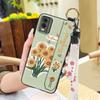 Waterproof Back Cover Phone Case For Nokia C32 Anti-dust Flower Kickstand Wrist Strap Phone Holder Shockproof Wristband