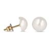 [N7247] - Gold Plated Ivory 'Perla' Earrings - 8 Mm