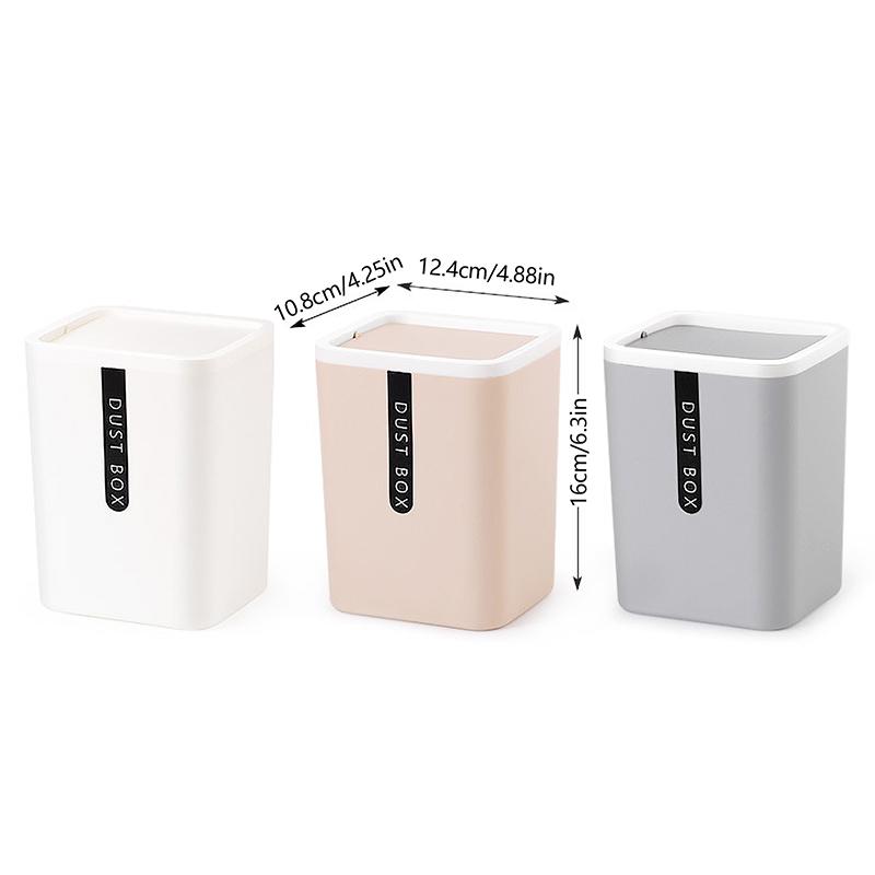 Мини-мусорное ведро, небольшой мусорный бак, легкий, экономит место, бочка для всякой всячины, вращающаяся на 360 градусов, крышка для хранения