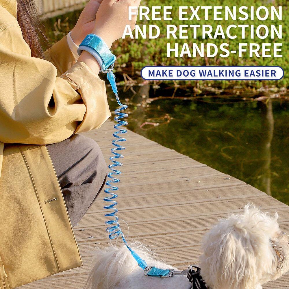 Anti Winding Wrist-worn Dog Leash Reflective Hands-Free Retractable Dog Leash Night Walking