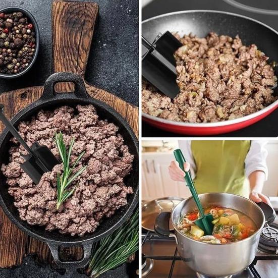 Мясорубка, ручная мясорубка, толкушка для картофеля, жаропрочная толкушка для говяжьего фарша, кухонный инструмент, безопасный для посуды с антипригарным покрытием