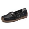 Fashion New Large Size Women's Perforated Shoes Hundred Head Layer Cowhide Leather Shoes Comfortable Sports Casual Women's Shoes