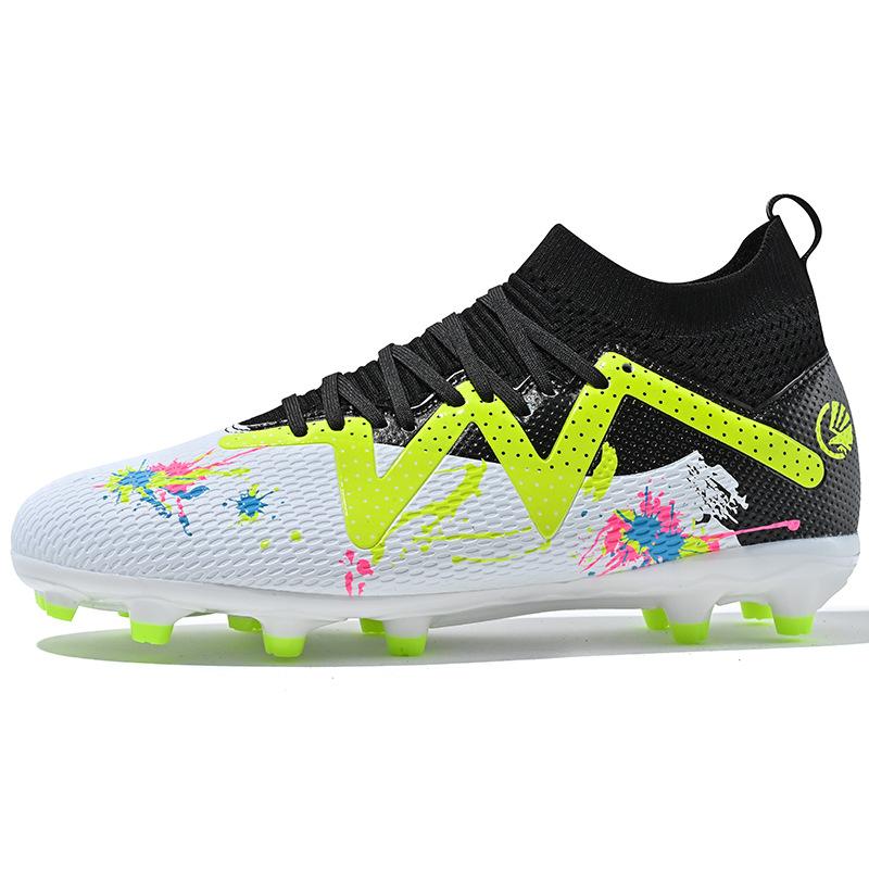 Football Shoes Men's and Women's High Top Shredded Nails Youth Sports TF Training Football Shoes