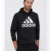 adidas Мужская толстовка с капюшоном Essentials из флиса с большим логотипом Черный/Белый IB4024