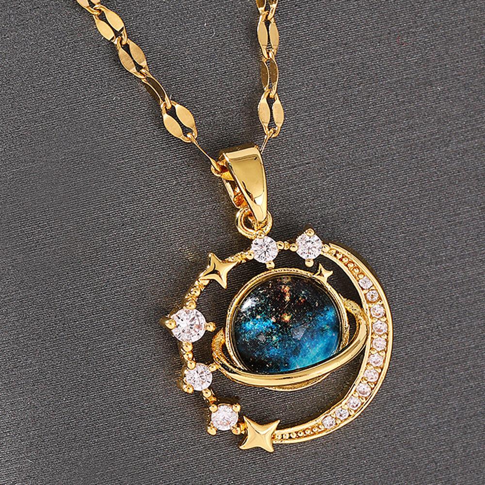 Звездная планета роскошный темперамент инкрустированный ярким камнем ювелирный кулон великолепная модная вселенная Xinghe аксессуары для одежды кулон "без цепи"
