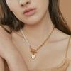 [Hei] Heart Toggle Pearl Necklace
