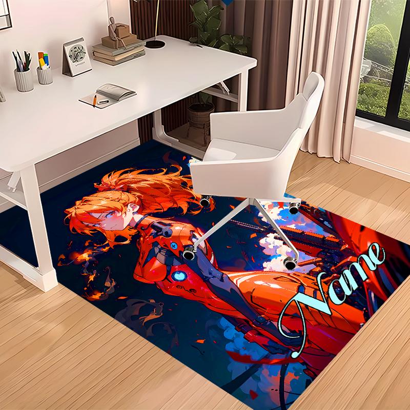 Custom personalization Asuka Langley Soryu Print Area Rug - Soft, Washable Non-Slip Indoor Mat,Living Room,Home&Office Decorative Rug