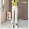 Осенне-зимние модные утепленные повседневные брюки в стиле Харадзюку, свободные брюки с высокой талией, корейские тонкие женские шерстяные брюки-карандаш