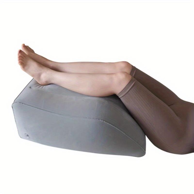 1pc Inflatable Leg Pillow Wedge Pillow Knee Relax and Relieve Fatigue Travel Mat Flocking Portable Mat