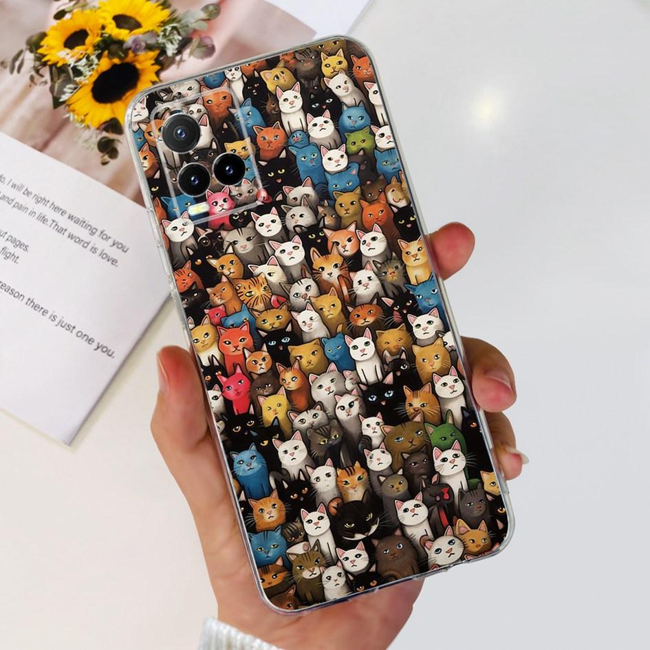 For Vivo Y33s V2109 Case Y21 2021 V2111 Cover Fashion Flower Soft Clear Silicone Slim Fundas For Vivo Y21t Y33t Y21a Y21s Bumper