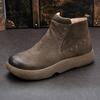 Мужские ботильоны из коровьей кожи, зимние эластичные ботильоны на шнуровке, мужские кожаные ботильоны на мягкой подошве в винтажном стиле, рабочие ботинки, ботинки челси 202