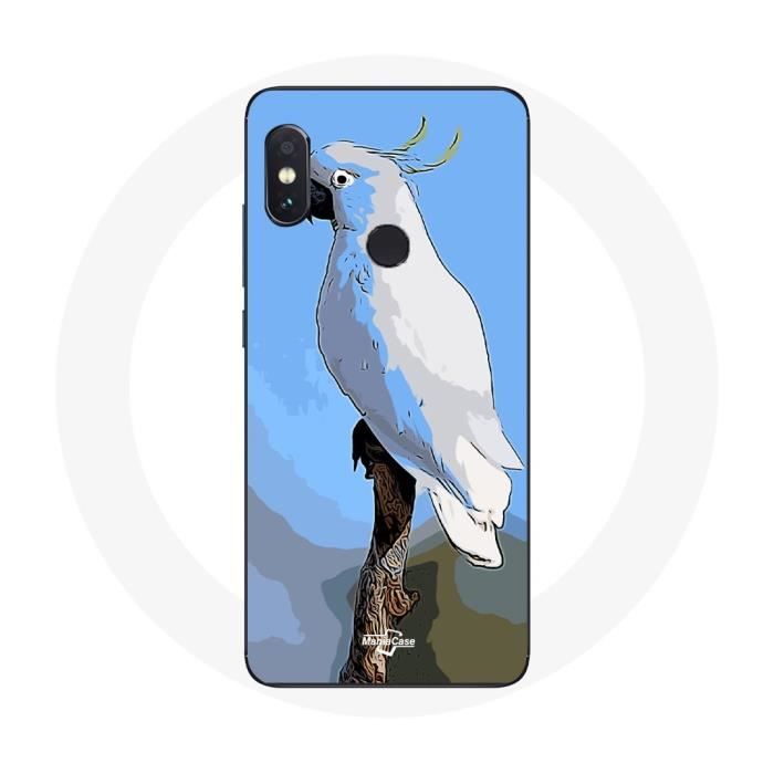 Coque pour Xiaomi Redmi Note 5 AI Dual Camera Cacatoès Perroquets blanc Oiseaux