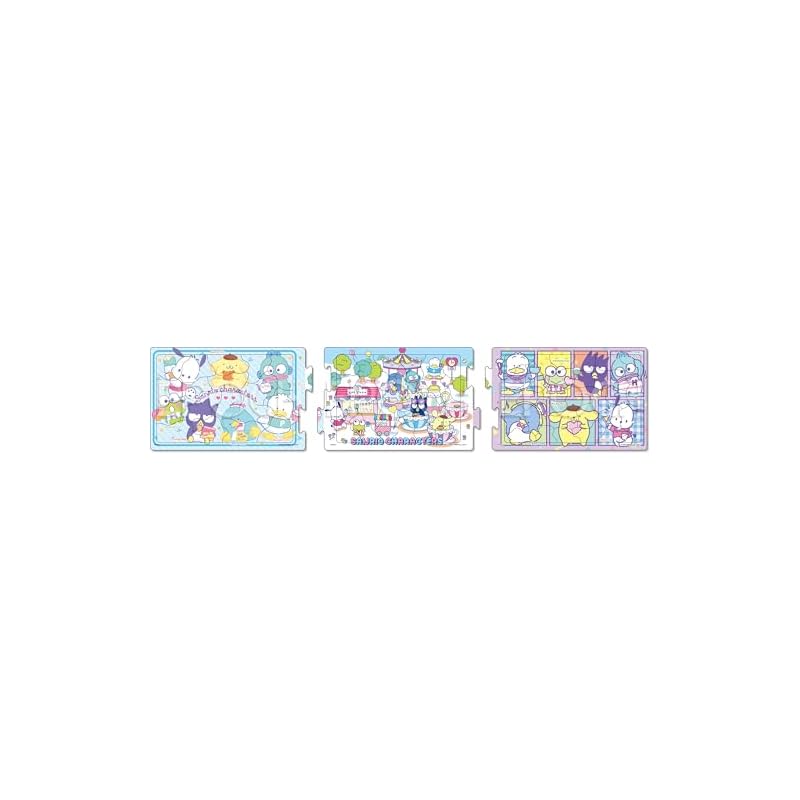 EPOCH Панорама Шаг Аполлона 24-214 Sanrio Boys 18/24/32 Детали, Шаг за Шагом с 3 Пазлами, Детский Пазл с Основой, Возраст 5+, Сертифицирован Знаком ST