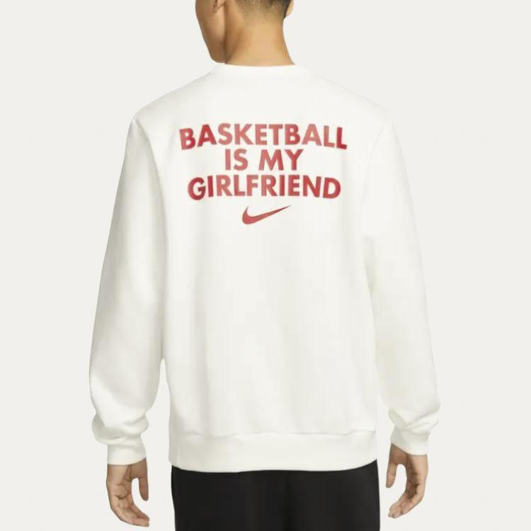 Nike Толстовки Мужские Белые С Круглым Вырезом Умеренные Обычные