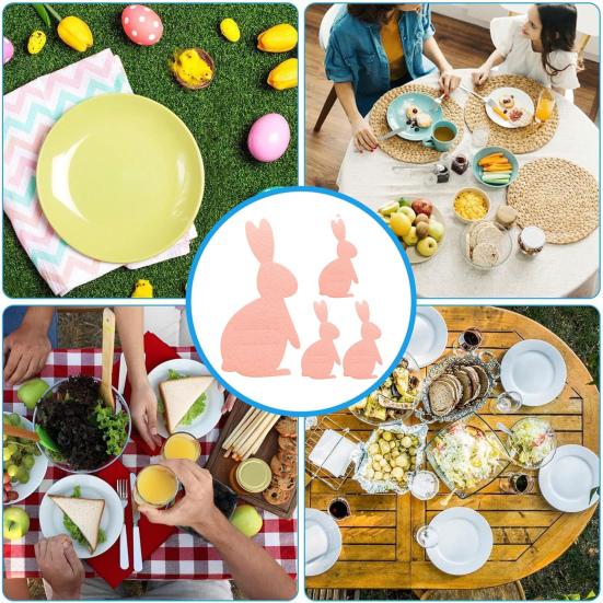 12 шт. пасхальный кролик держатели для столовых приборов фетровые держатели для ножей вилок держатели для столовых приборов чехол для столовых приборов для пасхальной вечеринки свадьбы дня рождения декор