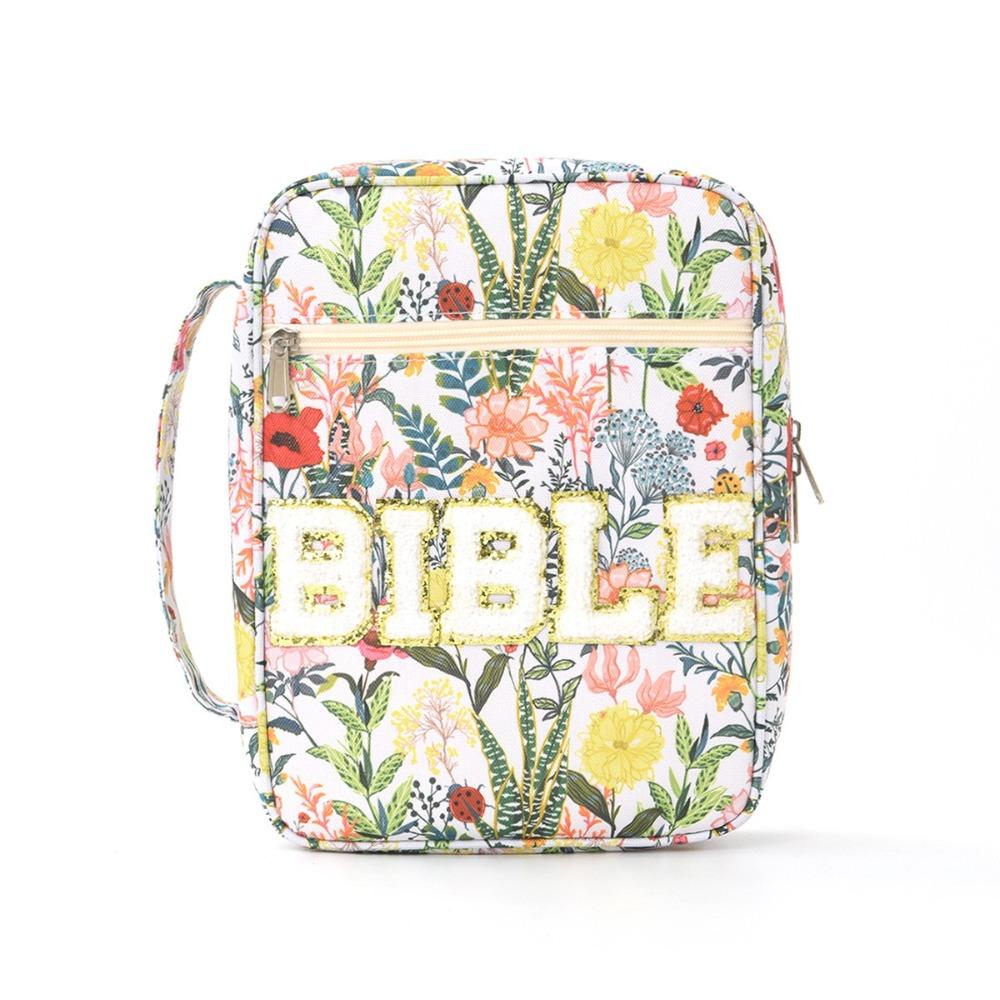 Large-capacity Book Storage Bag Flora Floral Study Bag Stationery Storage Organizer Student
