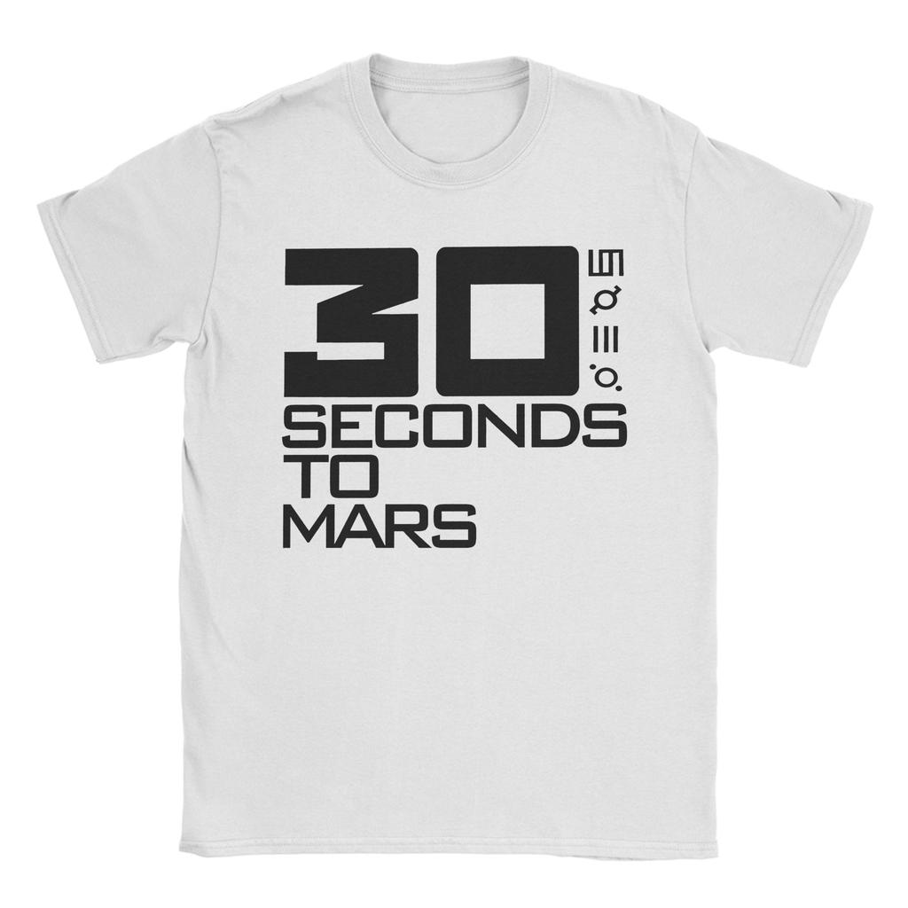 Retro THIRTY SECONDS TO MARS Rock Music Band TShirt For Unisex Unisex Round Neck Short Sleeve Tops Cotton Summer Clothing