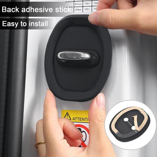 10 шт., автомобильные силиконовые дверные защелки, защитные чехлы, шумопонижающие универсальные, простые в установке, противоударные накладки, защитные накладки на дверные замки автомобиля