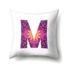 Polyester Pillowcase Home Geometric Striped Print Pillowcase 26 English Letter Cushion Cover