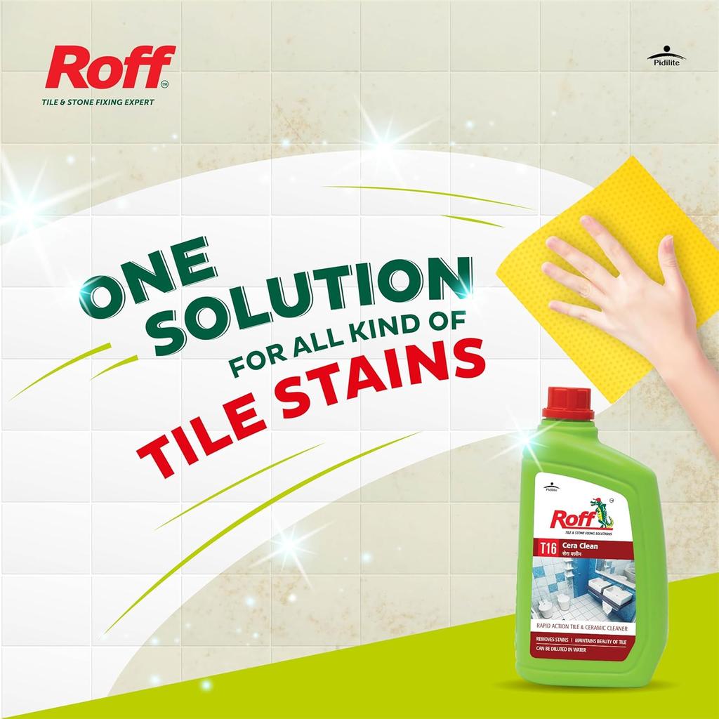 Pidilite Roff Cera Clean Очиститель для плитки, пола, стен 500 мл Удаляет жир, грязь, пятна Для ванной, кухни, дома