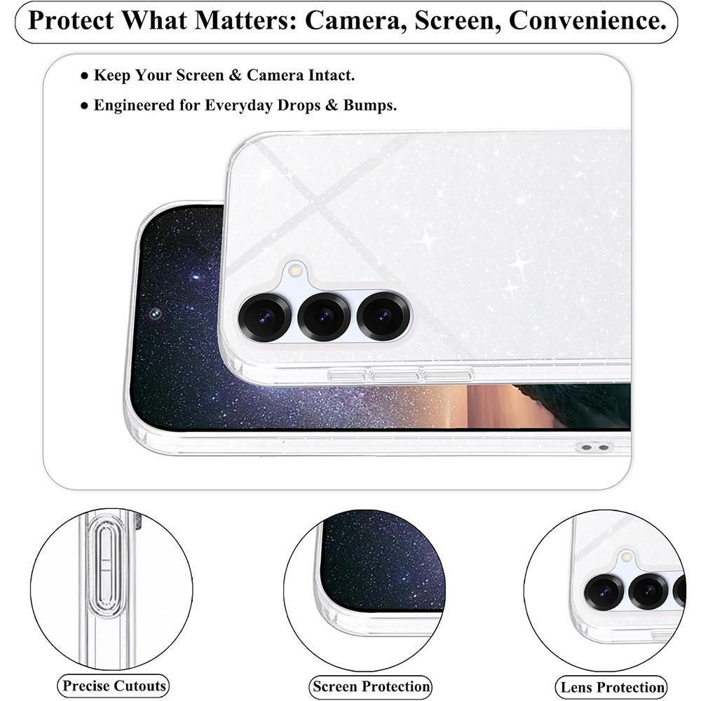 Блестящий чехол для Samsung Galaxy S25 Edge S24 FE S23 Ultra S22 Plus S21 S20 A56 5G A55 A36 A26 A16 A06 A35 A25 A15 A14 A34 A54 Аксессуары для чехла телефона