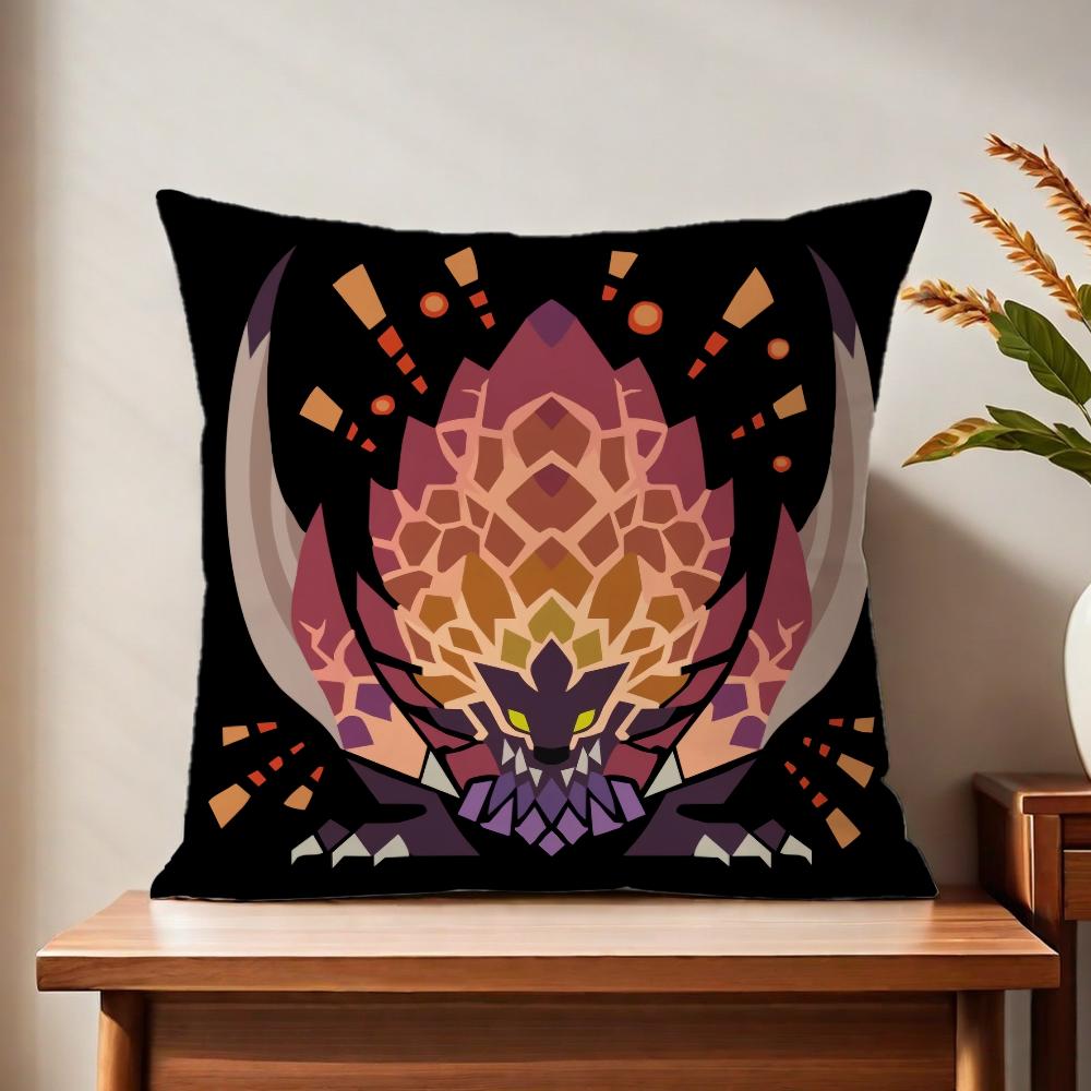 Game Mmonster Hunter Wilds cushion cover For Pillow Printing Sofa Decoration Home Car Room Coffee Shop Office Nordic Simplicity
