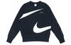 Nike Свитшот Swoosh Ft Crew с большим логотипом, вязаный, с круглым вырезом, черный DD6097-010