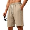 Spring and Summer Men's Simple and Loose Plaid Texture Textured Sporty Casual Shorts for Men