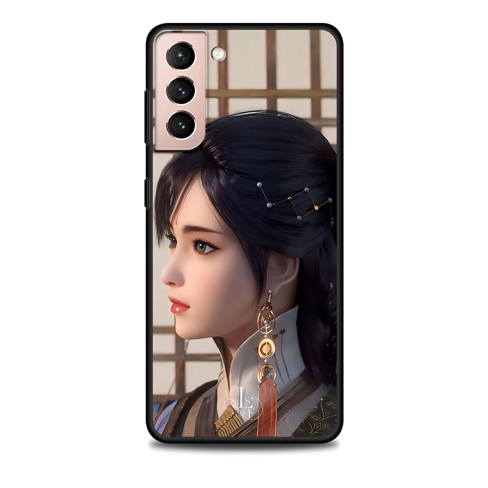 The Island of Siliang Case for Samsung Galaxy S23 S10e S10 S21 FE S22 S9 S24 Ultra S20 Plus Soft Black TPU Phone Cover Bumper