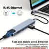 Многопортовый адаптер USB C Hub 8-в-1 с 4K HDMI, 100 Вт PD, Ethernet и портами USB расширяет возможности подключения вашего ноутбука