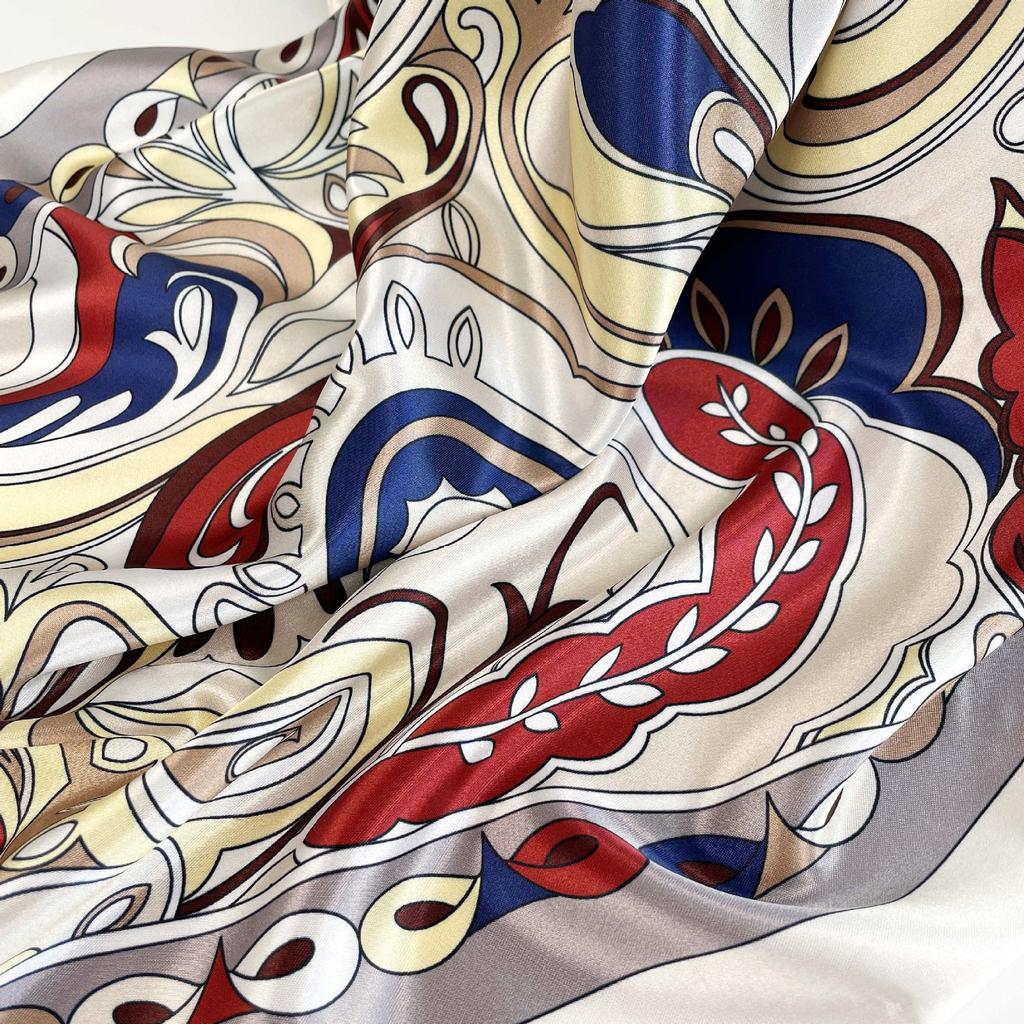 Ladies Silk Scarf Large Square Scarf 90cm Cashew Printed Headband New Silk Satin Shawl Scarf