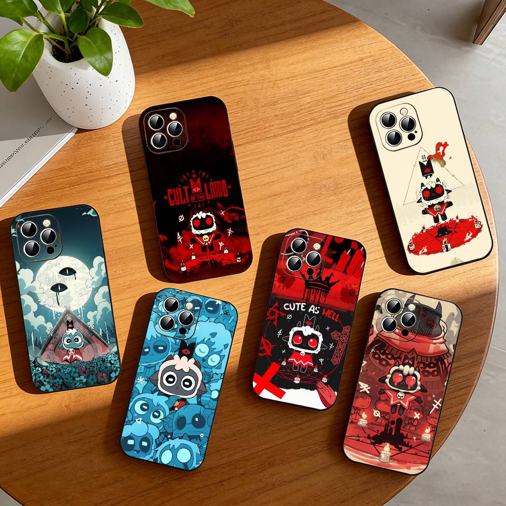 Игры Cult of the Lamb Чехол для телефона Для iPhone 17,16,15,14,13,12,11 Plus,Pro Max,XS,Мягкий силиконовый черный чехол