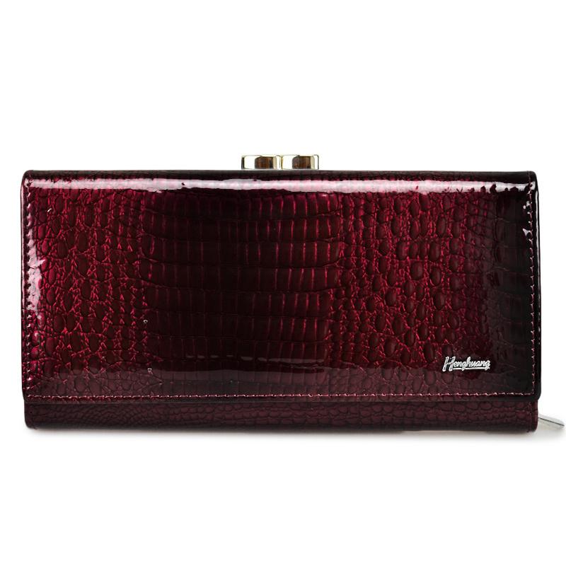 Женский кошелек из натуральной кожи Длинный многофункциональный кошелек большой емкости