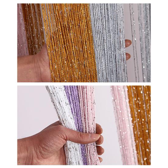 Yousheng Glitter Door Wartain с серебряной лентой, гибкая блестящая кисточка, Flash Line, занавеска для балкона