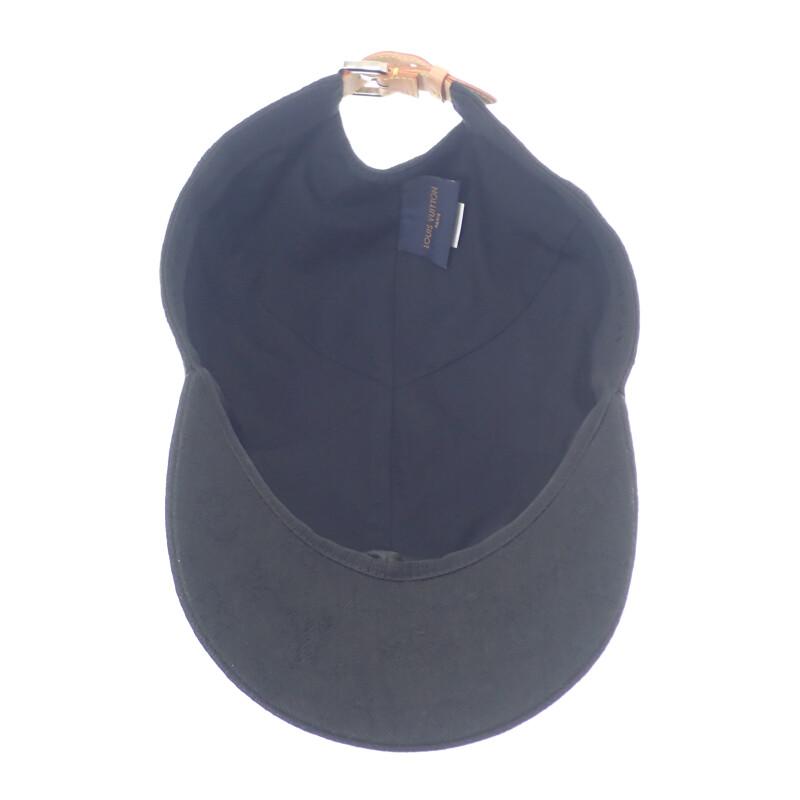 LOUIS VUITTON  M76585 cap black cotton/leather mens