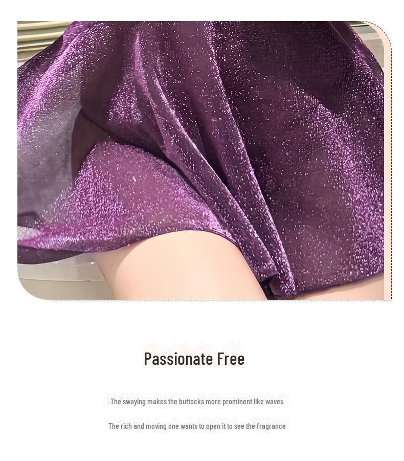 Красное горячее сексуальное женское белье: Блестящее платье для ночного клуба и ночная рубашка-пижама Perspective для женщин