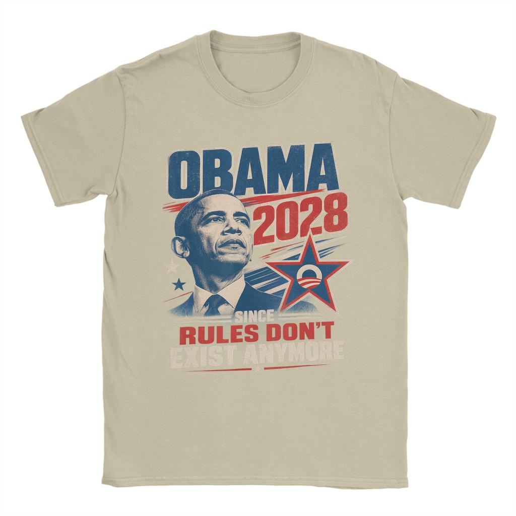 Obama 2028 Since Rules Dont Exist Anymore T Shirts Unisexs Pure Cotton Funny Tshirt Crew Neck Tees Short Sleeve Tops Classic